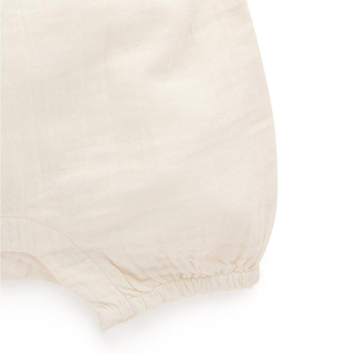 Purebaby Embroidered Romper - Cloud-Rompers-Cloud-0-3m | Natural Baby Shower
