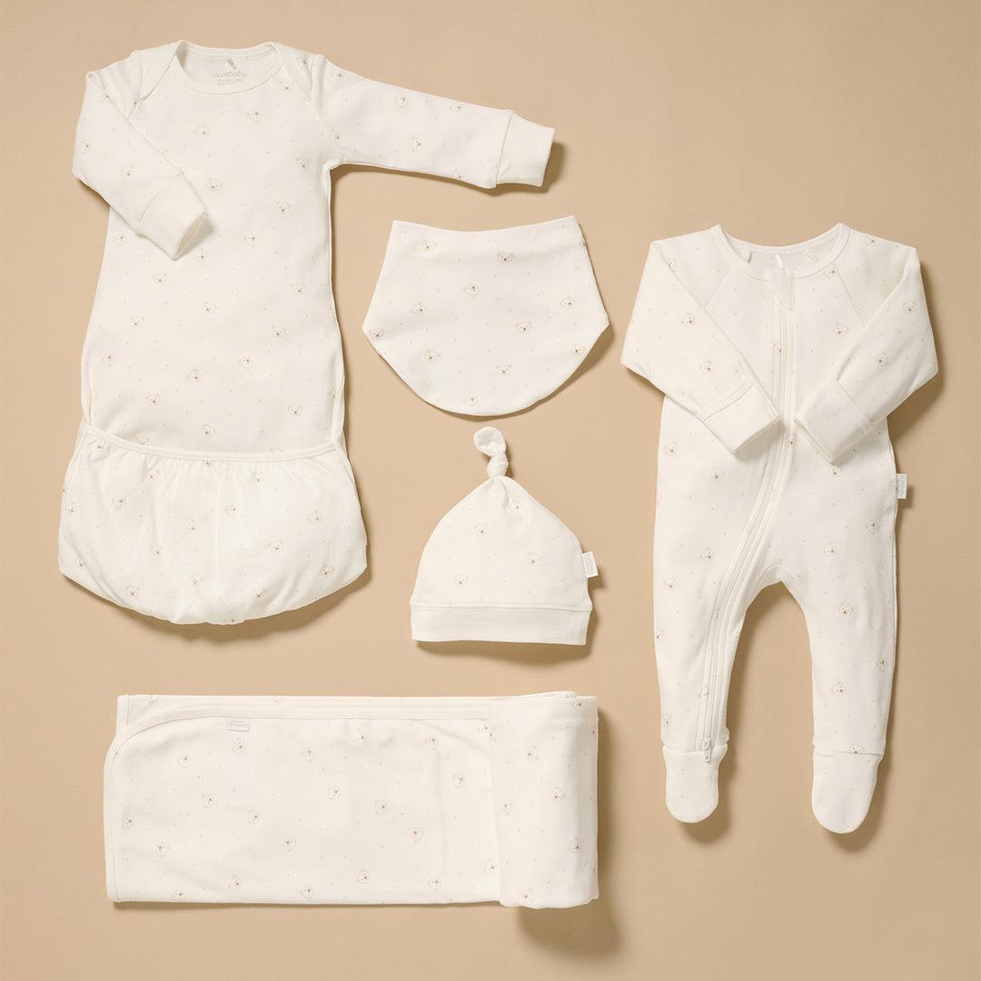 Purebaby Welcome Baby Gift Set - Vanilla Bear-Clothing Sets-Vanilla Bear-NB | Natural Baby Shower