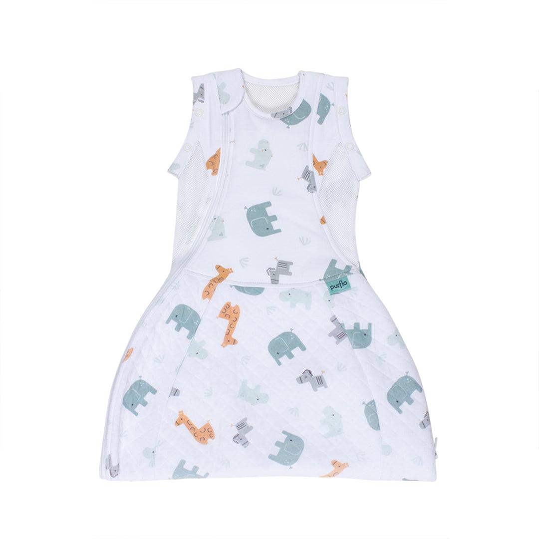 Purflo All Seasons Swaddle To Sleep Bag - 2.5 Tog - Animal Safari-Sleeping Bags-Animal Safari-0-4m | Natural Baby Shower