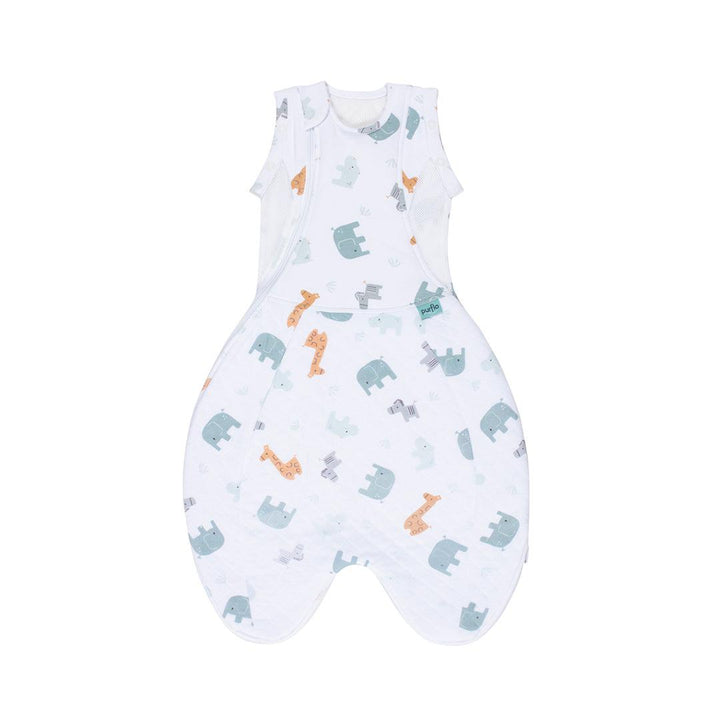 Purflo All Seasons Swaddle To Sleep Bag - 2.5 Tog - Animal Safari-Sleeping Bags-Animal Safari-0-4m | Natural Baby Shower