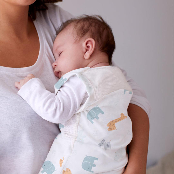 Purflo All Seasons Swaddle To Sleep Bag - 2.5 Tog - Animal Safari-Sleeping Bags-Animal Safari-0-4m | Natural Baby Shower