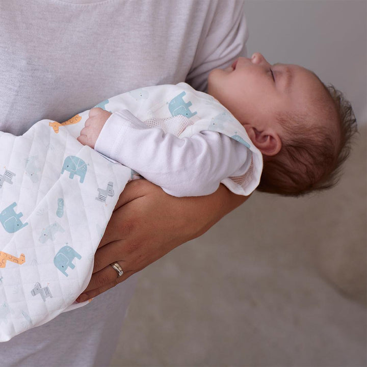 Purflo All Seasons Swaddle To Sleep Bag - 2.5 Tog - Animal Safari-Sleeping Bags-Animal Safari-0-4m | Natural Baby Shower