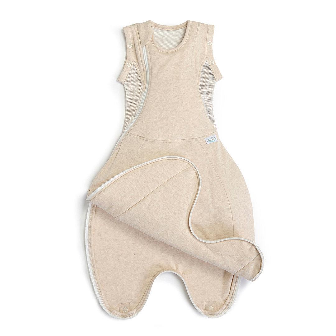 Purflo Swaddle to Sleep Bag 0-4m 2.5 Tog - Lightweight - Sand-Sleepsack Swaddles-Sand-0-4m | Natural Baby Shower