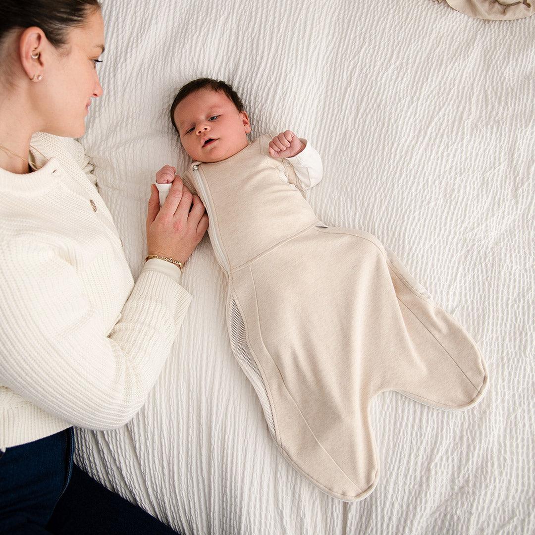 Purflo Swaddle to Sleep Bag 0-4m 2.5 Tog - Lightweight - Sand-Sleepsack Swaddles-Sand-0-4m | Natural Baby Shower