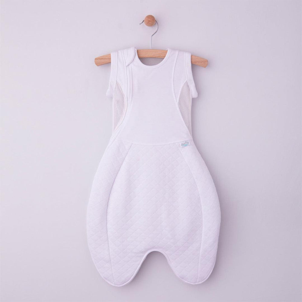 Purflo Swaddle To Sleep Bag - Soft White - TOG 2.5-Sleepsack Swaddles-Soft White-0-4m | Natural Baby Shower