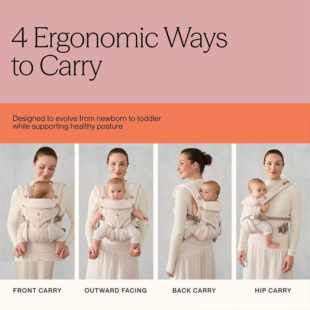 Ergobaby Omni Classic Cotton Baby Carrier - Pure Black-Baby Carriers- | Natural Baby Shower