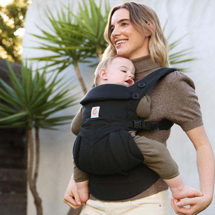 Ergobaby Omni Classic Cotton Baby Carrier - Pure Black-Baby Carriers- | Natural Baby Shower
