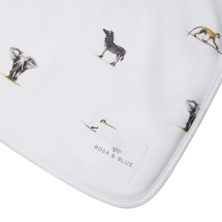 Rosa & Blue Baby Blanket - Safari-Blankets-Safari- | Natural Baby Shower