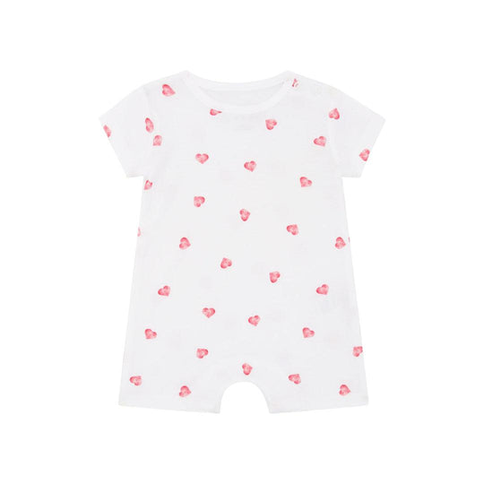 Rosa & Blue Romper - Heart-Rompers- | Natural Baby Shower