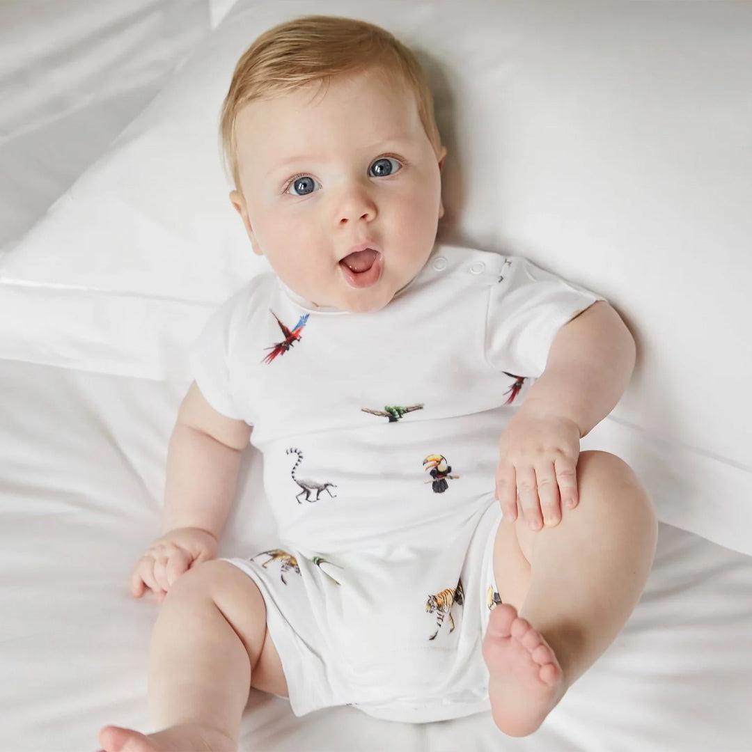 Baby Shower Jungle Baby Kleding Rosa Blue Romper Jungle