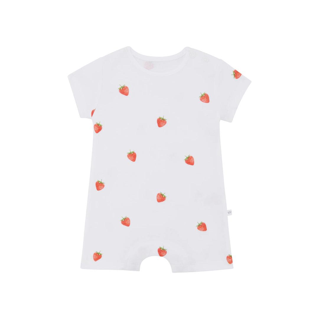 Rosa & Blue Romper - Strawberry-Rompers- | Natural Baby Shower