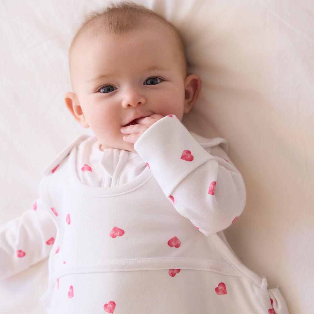 Rosa & Blue Sleeping Bag - 2.5 Tog - Heart-Sleeping Bags-Heart-3-24m | Natural Baby Shower