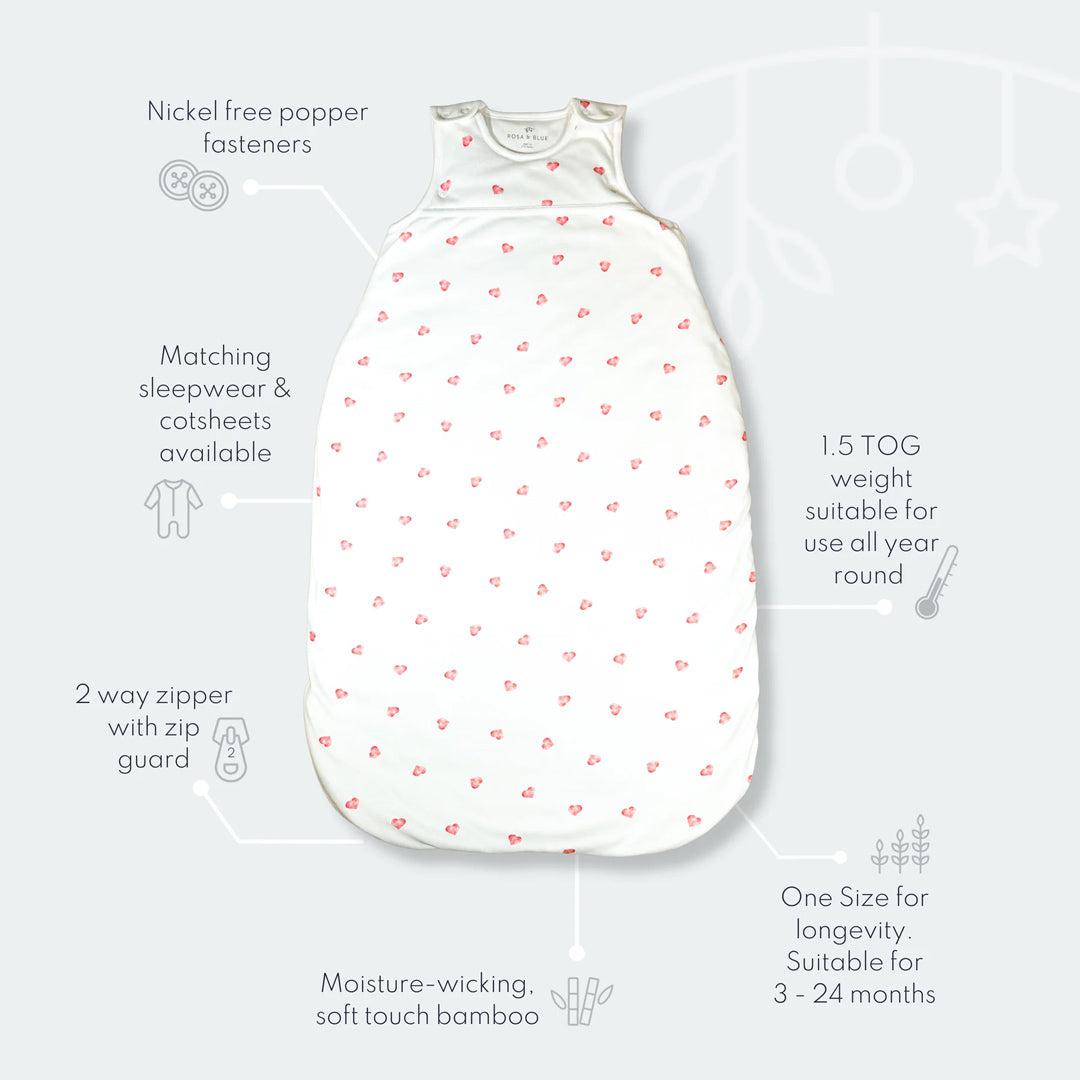 Rosa Blue Sleeping Bag Tog Heart