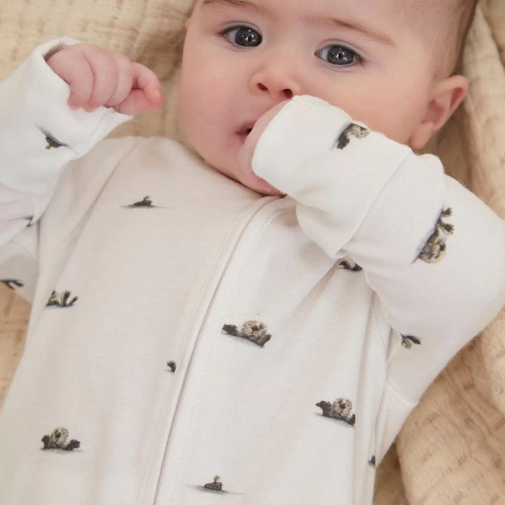 Rosa & Blue Sleepsuit - Otter-Sleepsuits- | Natural Baby Shower