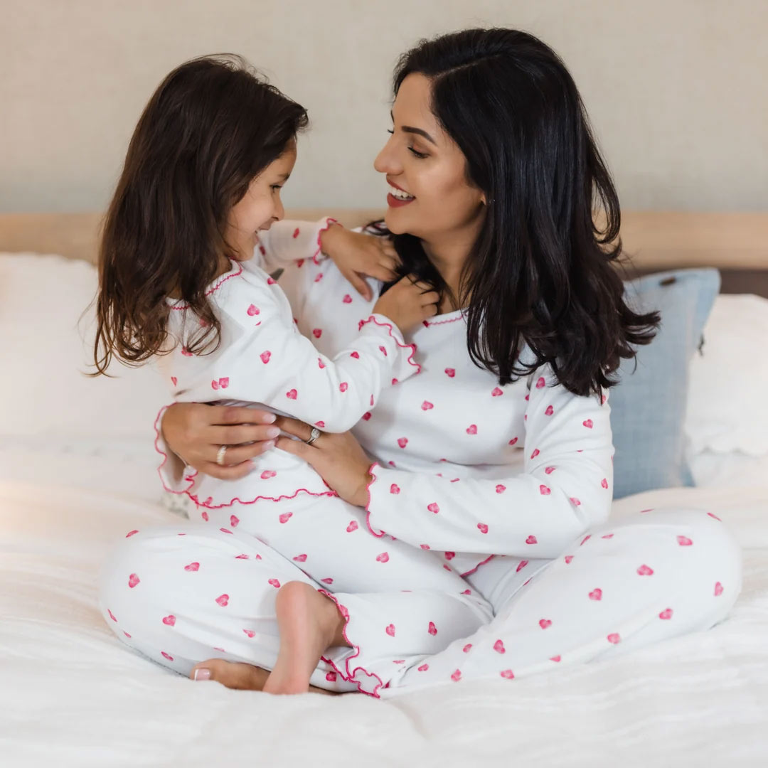 Rosa & Blue Pyjamas - Pink Heart-Pyjamas-Pink Heart-12-18m | Natural Baby Shower
