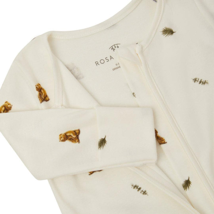 Rosa & Blue Sleepsuit - Brown Bear-Sleepsuits-Brown Bear-Newborn | Natural Baby Shower