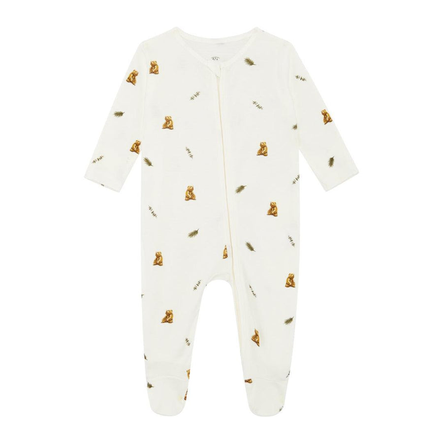 Rosa & Blue Sleepsuit - Brown Bear-Sleepsuits-Brown Bear-Newborn | Natural Baby Shower