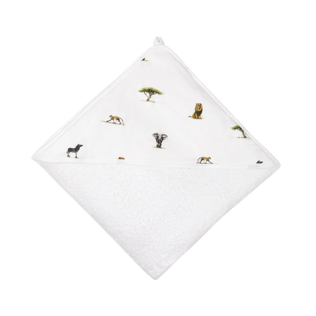 Rosa & Blue Hooded Towel - Safari-Bath Towels-Safari-100x100cm | Natural Baby Shower
