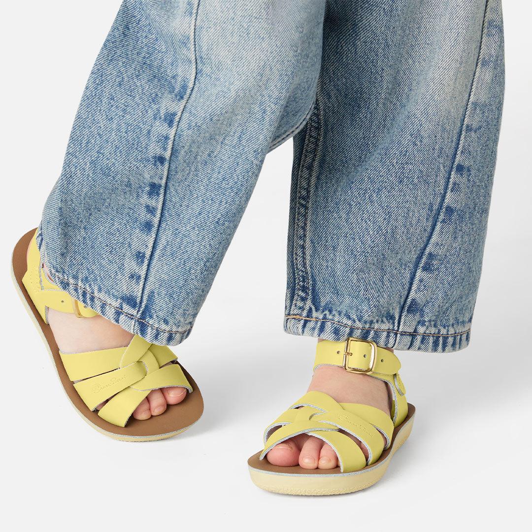 Salt-Water Sun-San Kid's Sandals Swimmer - Butter Yellow-Sandals-Butter Yellow-4 Child | Natural Baby Shower