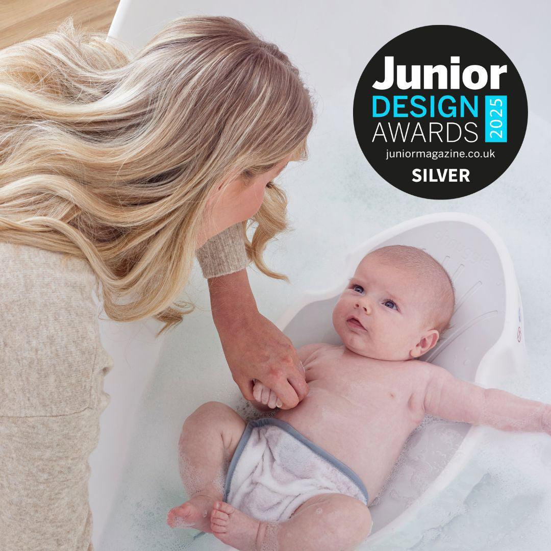 Shnuggle Newborn Support - White/Grey-Bathing Care-White/Grey- | Natural Baby Shower
