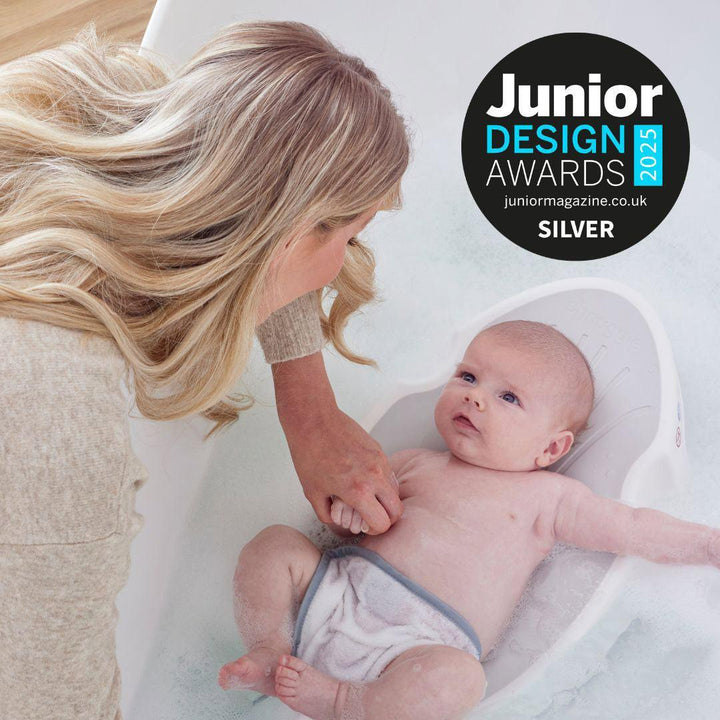 Shnuggle Newborn Support - White/Grey-Bathing Care-White/Grey- | Natural Baby Shower