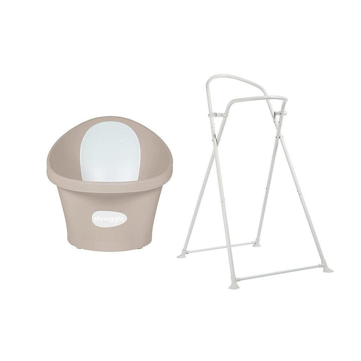 Shnuggle Baby Bath + Plug - Taupe-Baths- | Natural Baby Shower