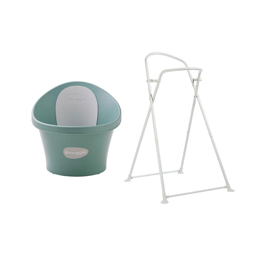 Shnuggle Baby Bath - Eucalyptus-Baths-Eucalyptus-With Bath Stand | Natural Baby Shower
