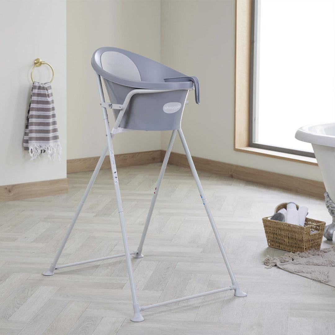 Shnuggle Folding Bath Stand - Grey-Bathing Care-Grey- | Natural Baby Shower