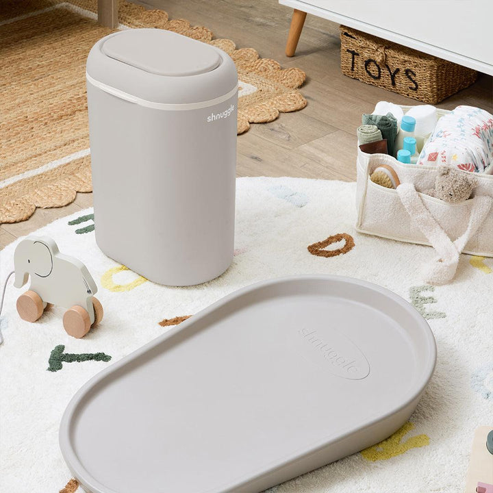 Shnuggle Eco Touch Nappy Bin - Taupe-Nappy Laundry + Storage-Taupe- | Natural Baby Shower