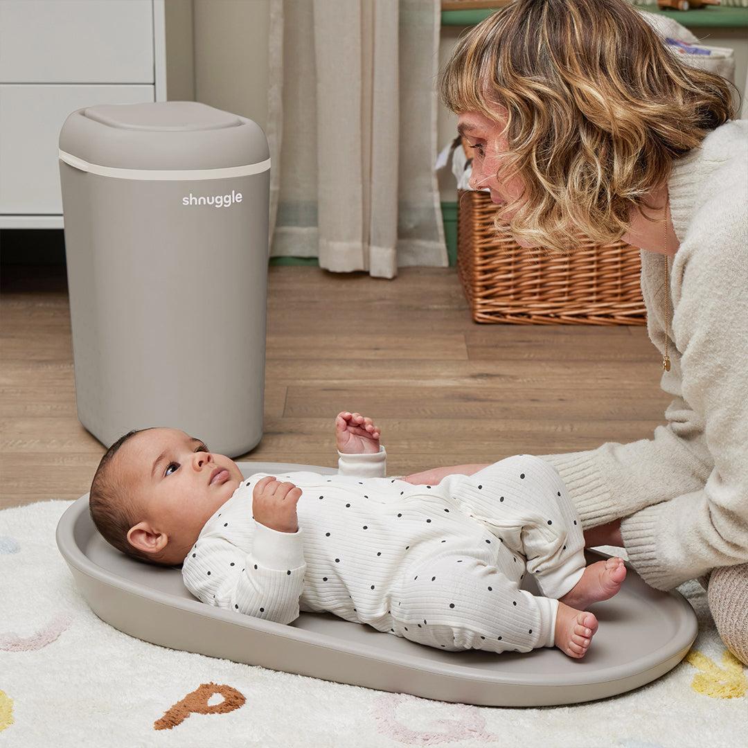 Shnuggle Eco Touch Nappy Bin - Taupe-Nappy Laundry + Storage-Taupe- | Natural Baby Shower