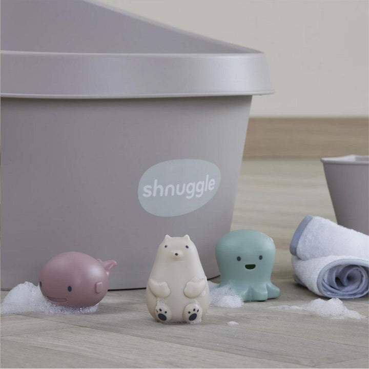 Shnuggle Polar Bear, Whale & Octopus Bath Buddies Set-Bath Toys- | Natural Baby Shower