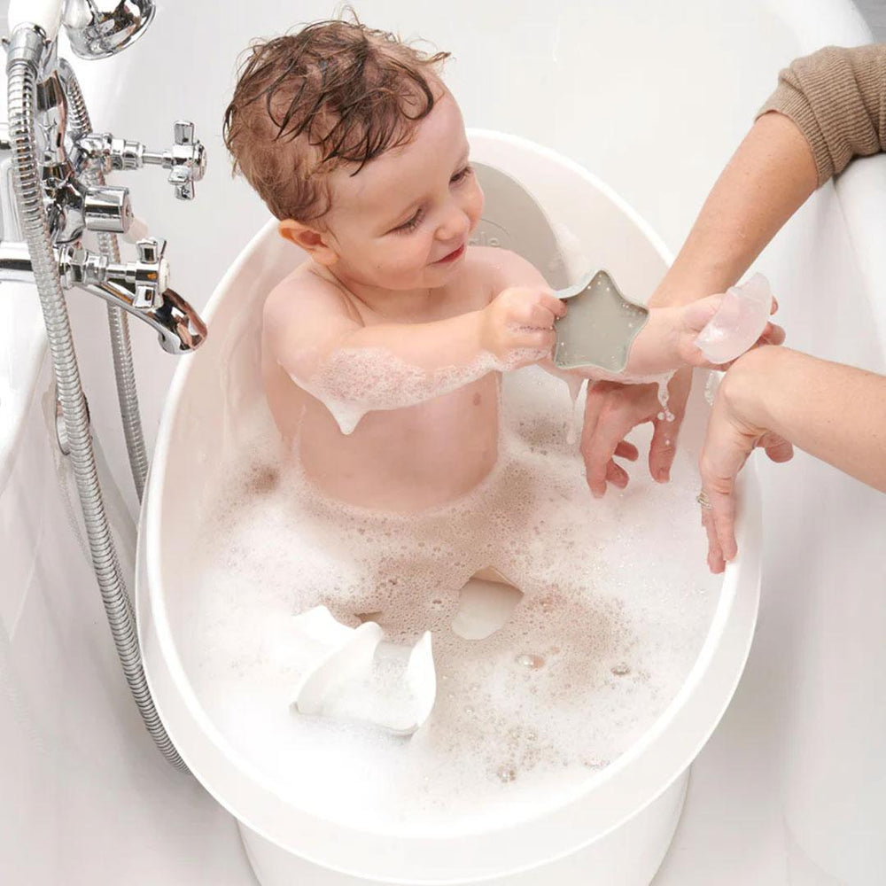 Shnuggle Toddler Bath - White/Grey-Baths- | Natural Baby Shower