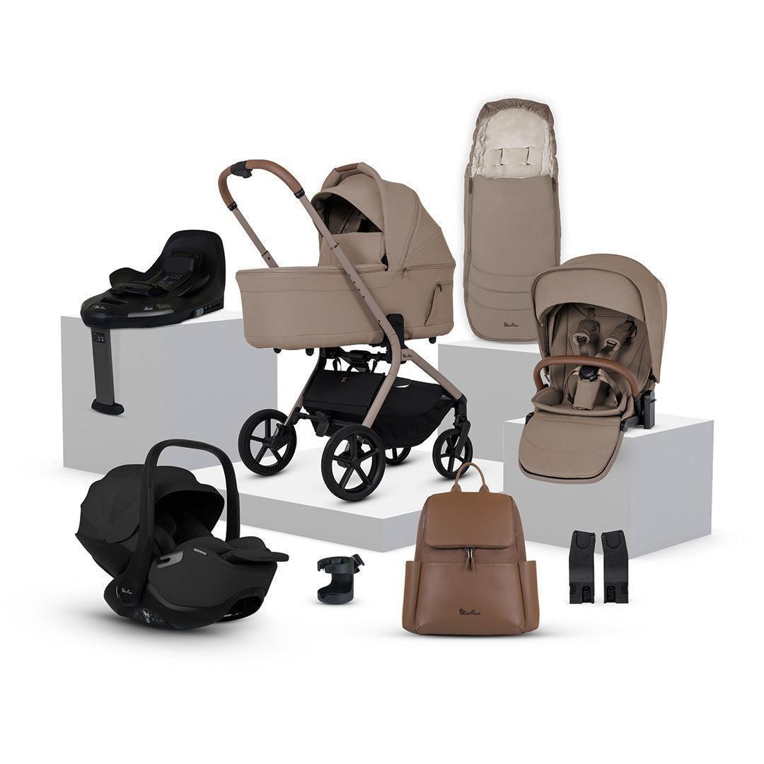 Silver Cross Breez Ultimate 360 Bundle-Travel Systems-Champagne-Glide Plus 360 - Black | Natural Baby Shower