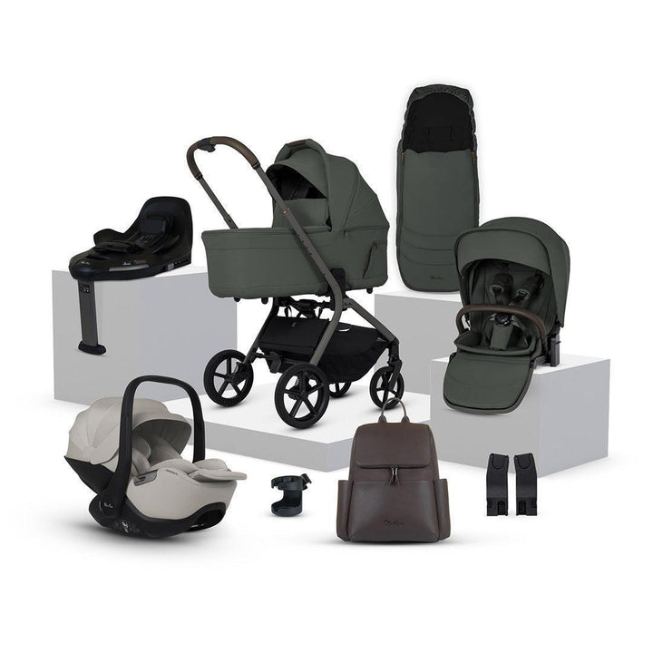 Silver Cross Breez Ultimate 360 Bundle-Travel Systems-Pewter-Glide Plus 360 - Taupe | Natural Baby Shower