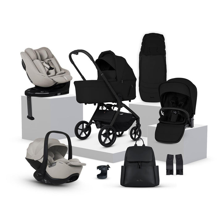 Silver Cross Breez Ultimate 360 Family Bundle-Travel Systems-Onyx-Iconic Black | Natural Baby Shower
