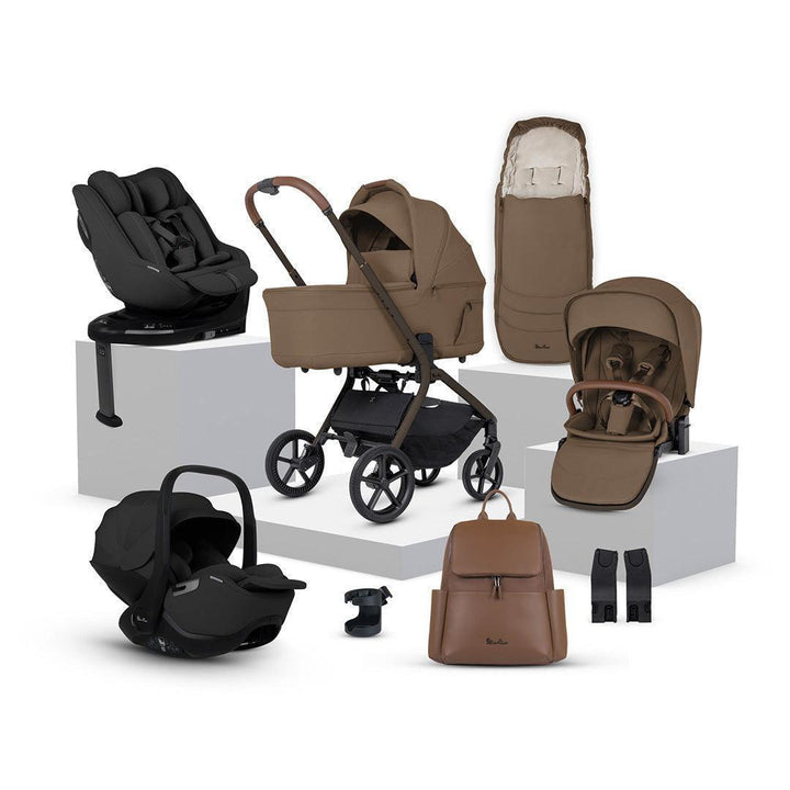 Silver Cross Breez Ultimate 360 Family Bundle-Travel Systems-Maple-Iconic Black | Natural Baby Shower