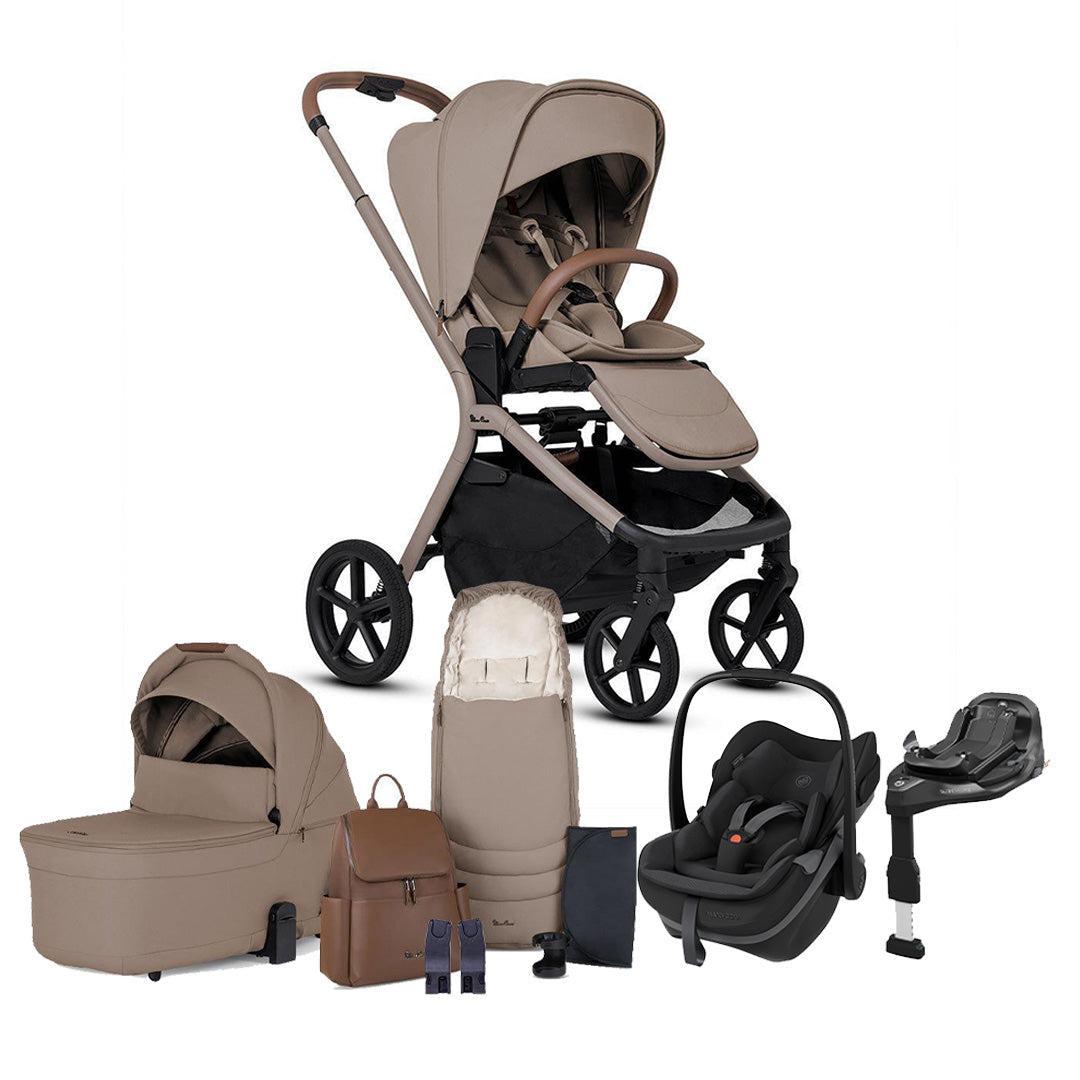 Silver Cross Breez Ultimate Pebble Slide Pro Bundle-Travel Systems-Champagne- | Natural Baby Shower