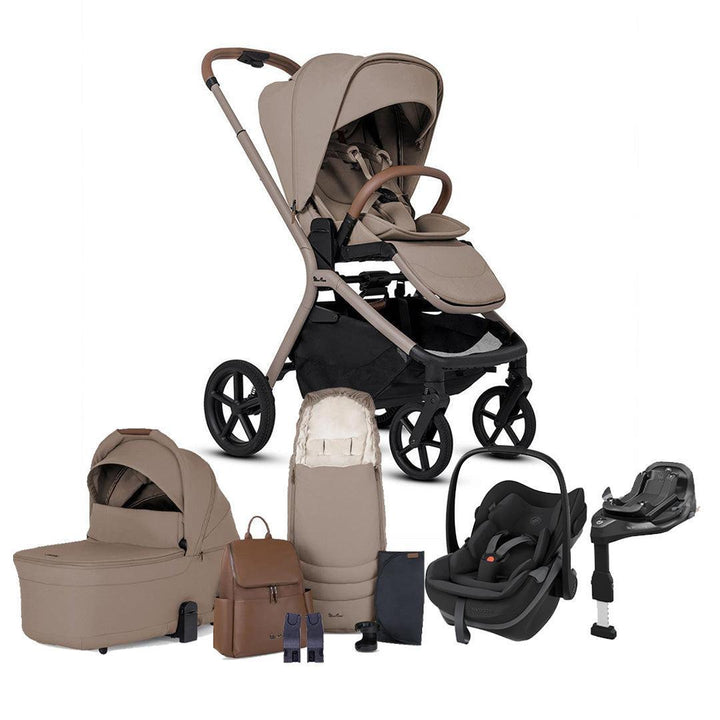 Silver Cross Breez Ultimate Pebble Slide Pro Bundle-Travel Systems-Champagne- | Natural Baby Shower