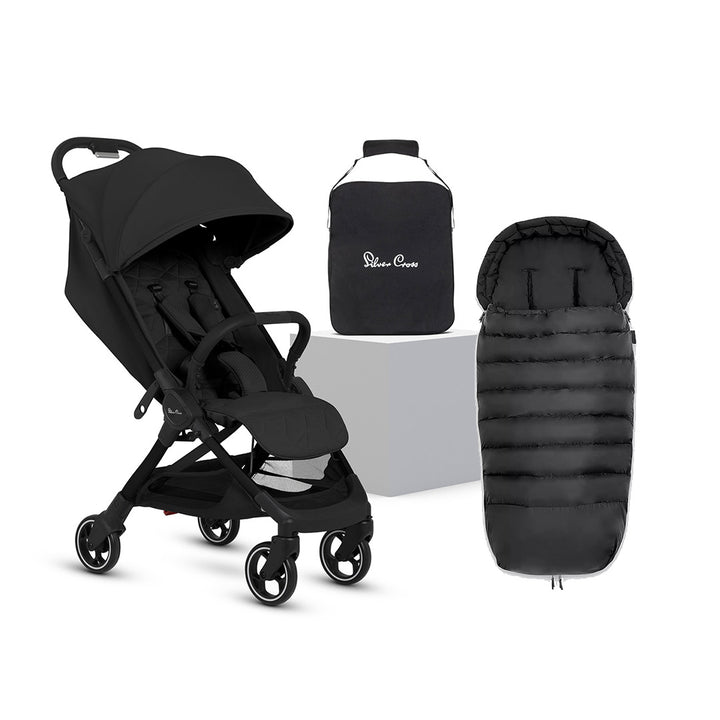 Silver Cross Clic 2 Compact Stroller - Space-Strollers-Space-With Footmuff | Natural Baby Shower