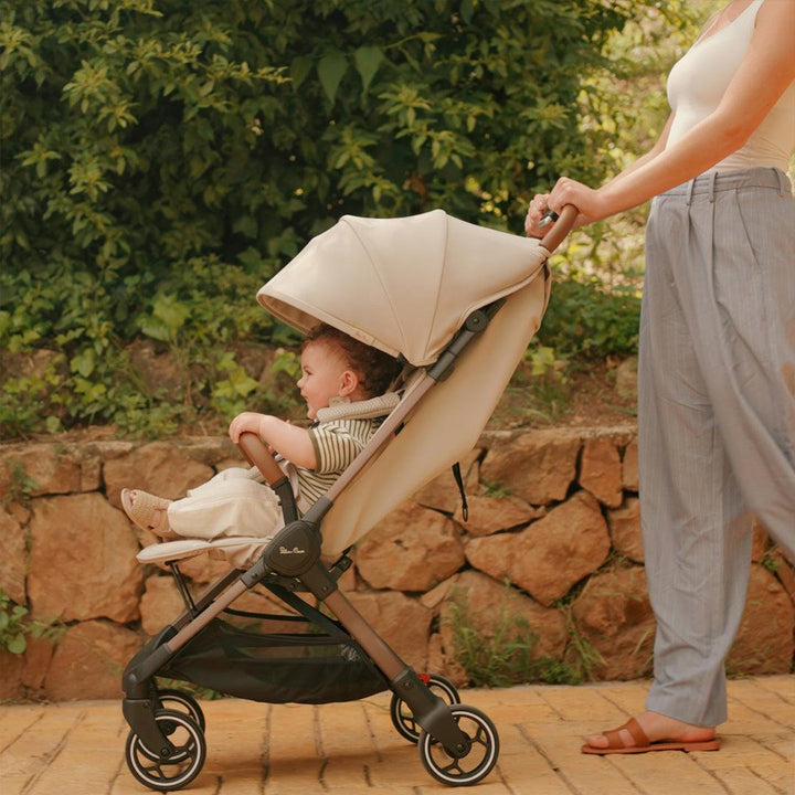 Silver Cross Clic 2 Compact Stroller - Latte-Strollers-Without Footmuff- | Natural Baby Shower