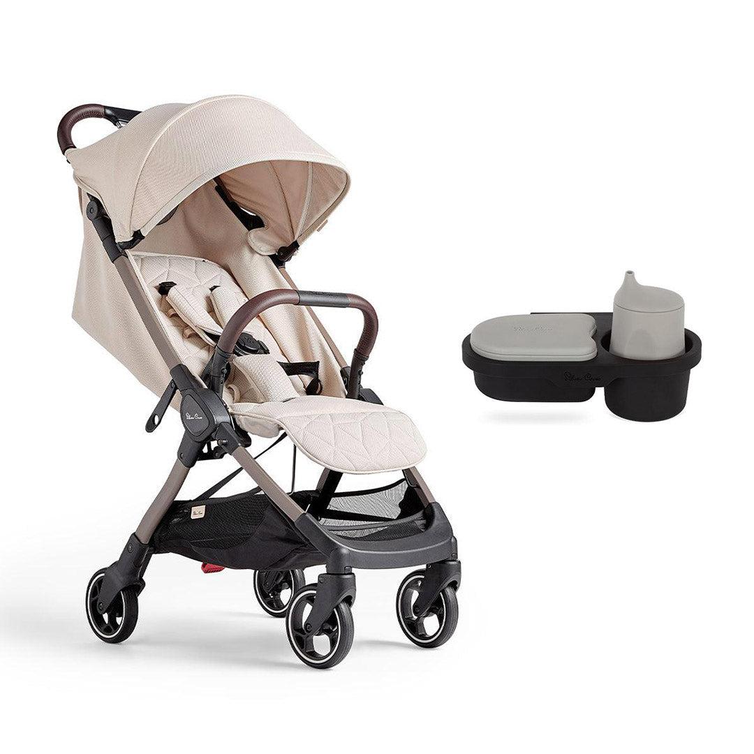 Silver Cross Clic Lightweight Stroller 2023 - Almond-Strollers-Almond-With Snack Tray | Natural Baby Shower