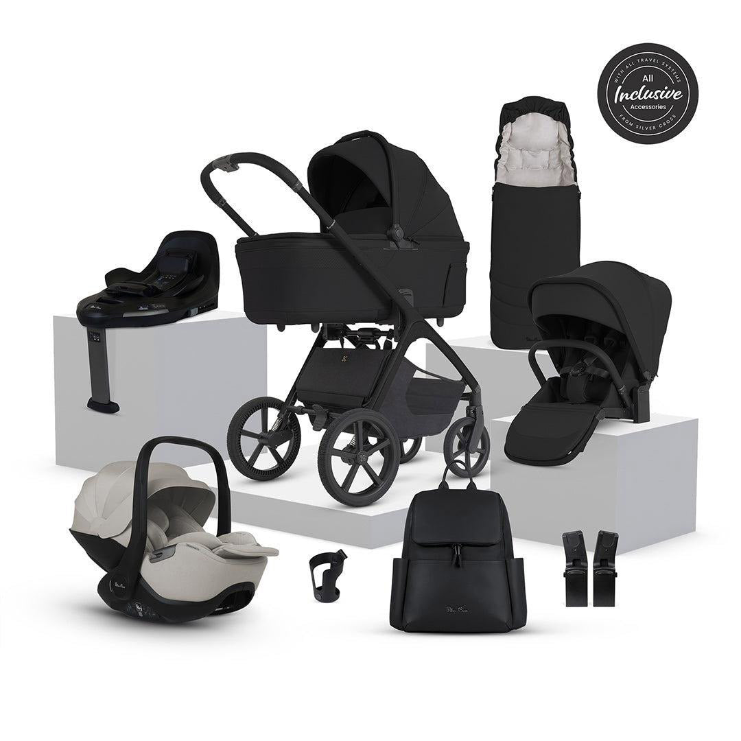 Silver Cross Cove 2 Ultimate 360 Infant Carrier Bundle-Travel Systems-Onyx-Glide Plus 360 - Taupe | Natural Baby Shower