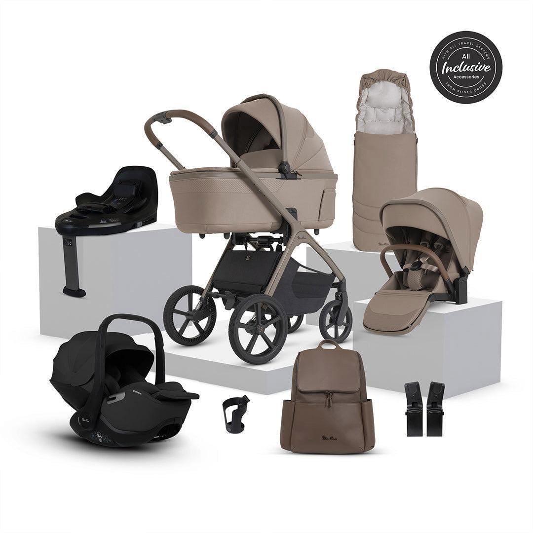 Silver Cross Cove 2 Ultimate 360 Infant Carrier Bundle-Travel Systems-Champagne-Glide Plus 360 - Black | Natural Baby Shower