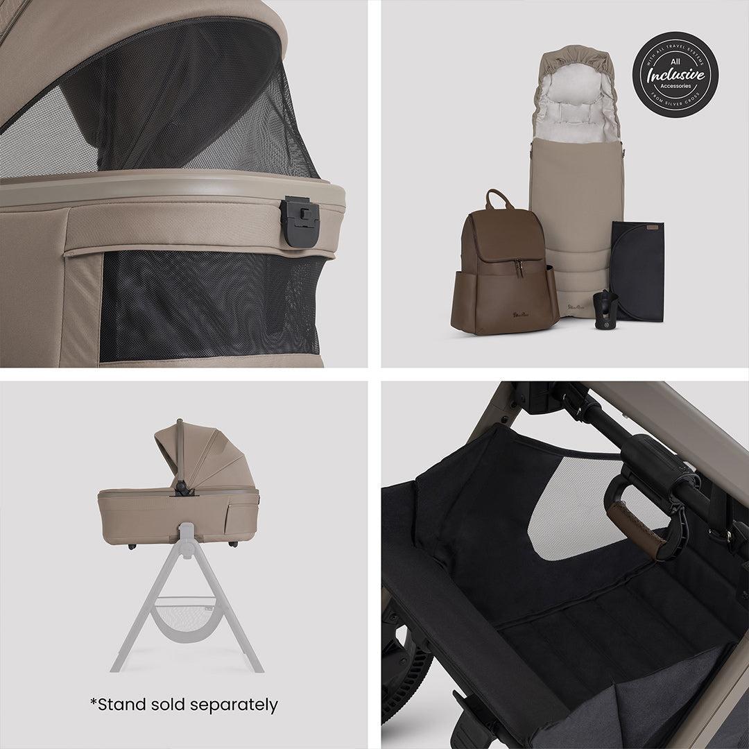 Silver Cross Cove 2 Ultimate 360 Family Car Seat Bundle-Travel Systems-Champagne- | Natural Baby Shower