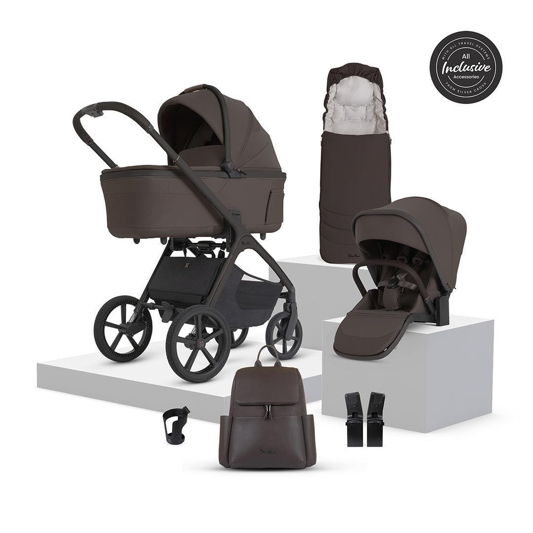 Silver Cross Cove 2 Pushchair with Accessory Bundle-Stroller Bundles-Chocolate- | Natural Baby Shower
