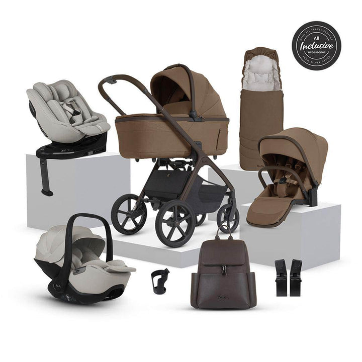 Silver Cross Cove 2 Ultimate 360 Family Car Seat Bundle-Travel Systems-Maple-Natural Taupe | Natural Baby Shower
