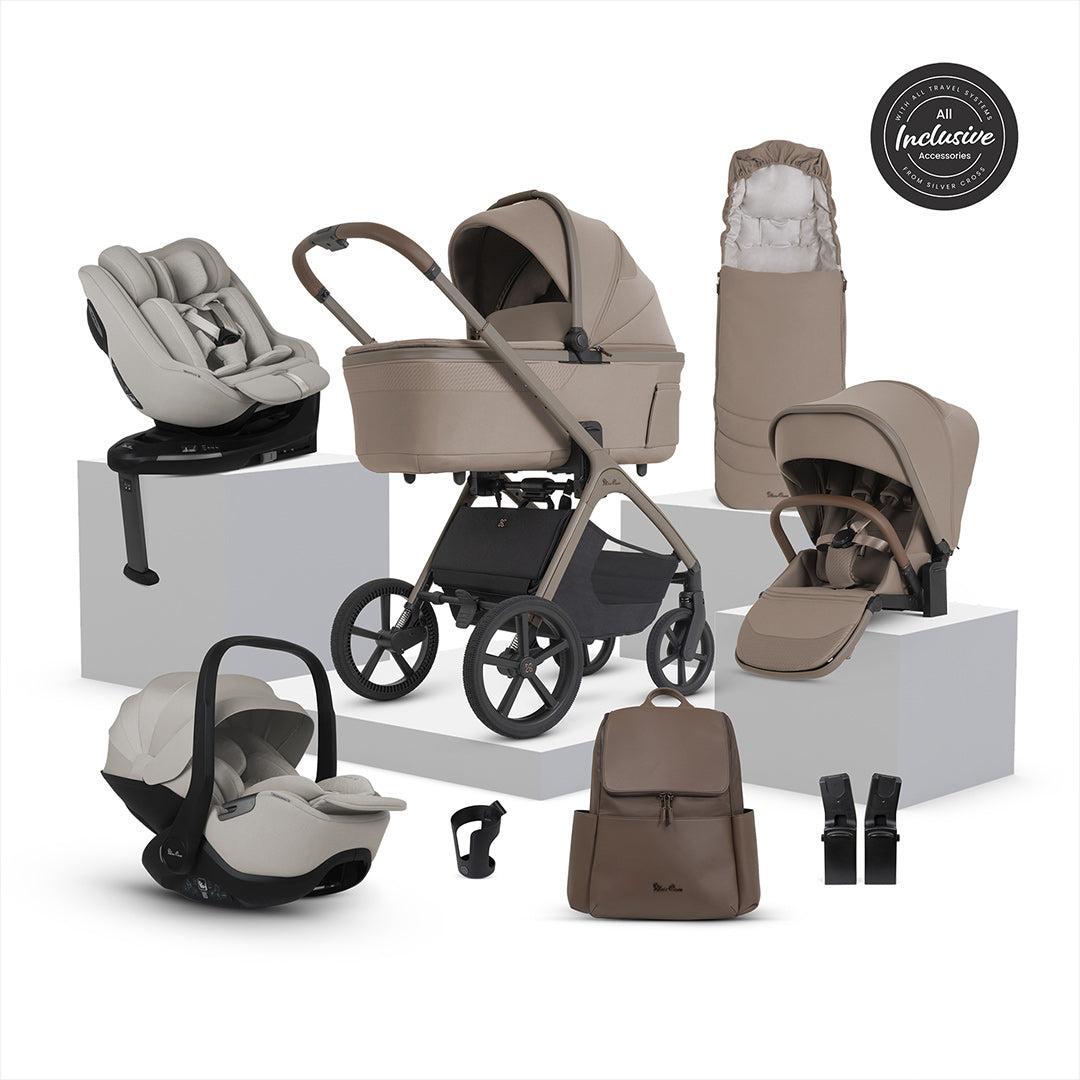 Silver Cross Cove 2 Ultimate 360 Family Car Seat Bundle-Travel Systems-Champagne- | Natural Baby Shower