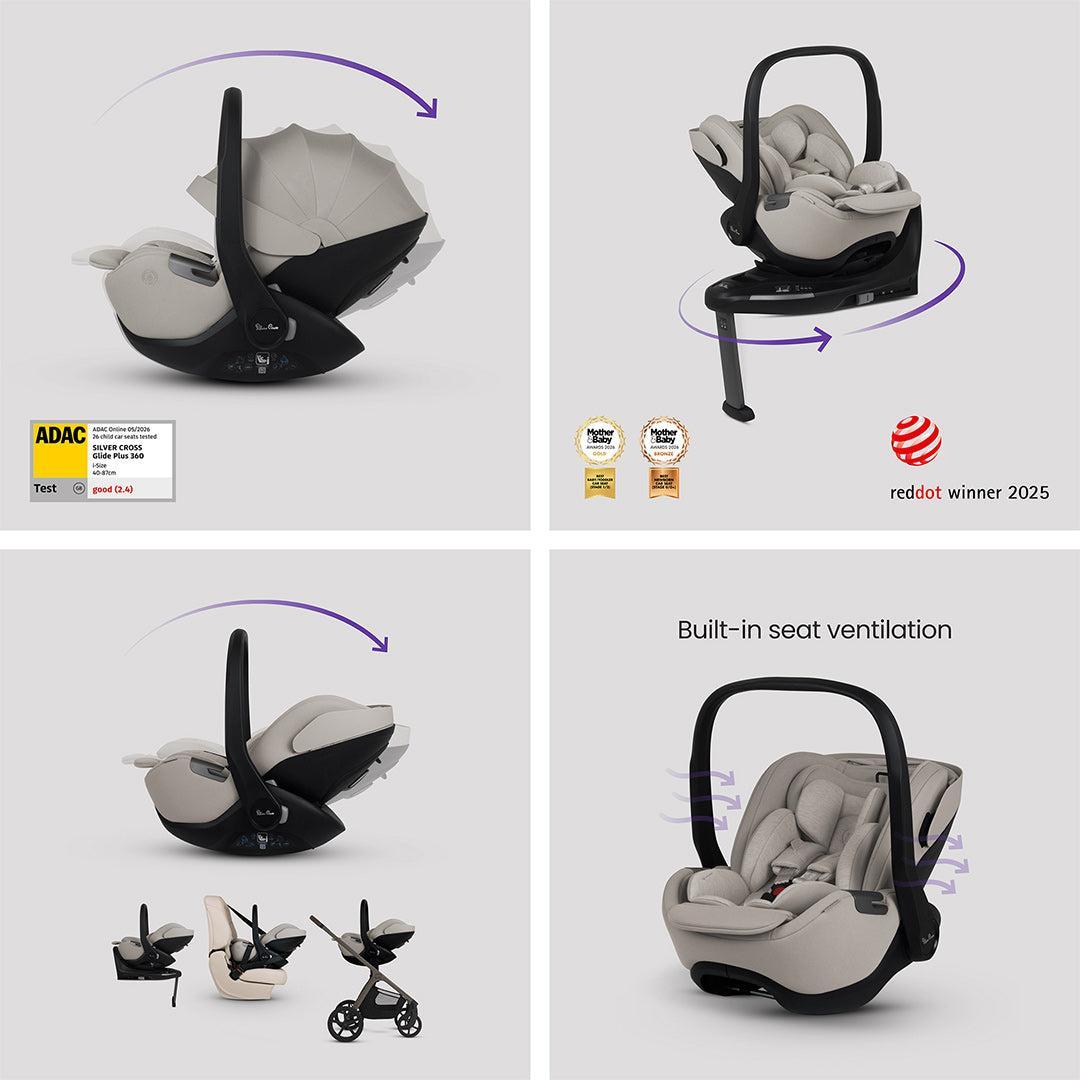 Silver Cross Cove 2 Ultimate 360 Infant Carrier Bundle-Travel Systems-Champagne- | Natural Baby Shower