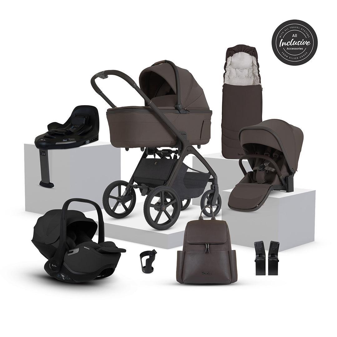 Silver Cross Cove 2 Ultimate 360 Infant Carrier Bundle-Travel Systems-Chocolate- | Natural Baby Shower