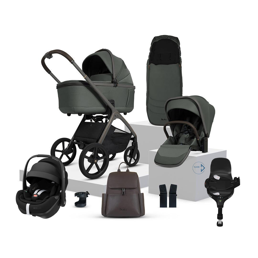 Silver Cross Cove + Pebble 360 Pro2 Travel System-Travel Systems-Pewter- | Natural Baby Shower